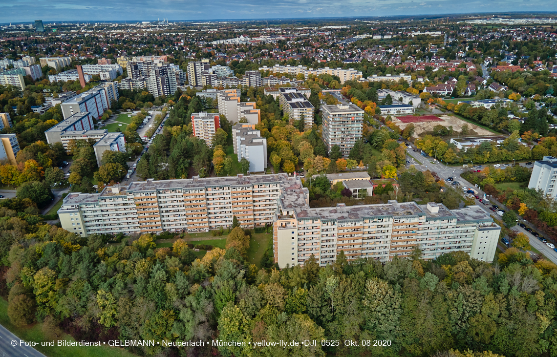 08.10.2020 - Aufstockungsbaustelle Oskar-Maria-Graf-Ring in Neuperlach